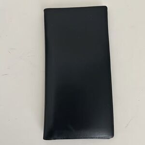 Continental Airlines OnePass Wallet Vintage Travel Ticket Document Holder Black